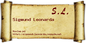 Sigmund Leonarda névjegykártya